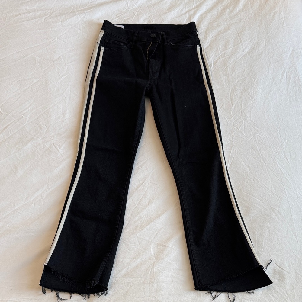 Black Jeans with Stripe Styling